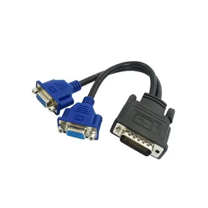 آداپتور HP DMS-59 to VGA+VGA اتصال دستگاه‌ DMS-59 به دو مانیتور VGA را فراهم می‌کند. پشتیبانی از کیفیت تصویر تا 1920×1200 و سازگار با انواع سیستم عامل‌ها.