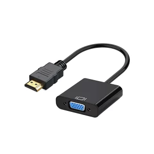 آداپتور HP HDMI به VGA، با کیفیت Full HD (1920×1080) و نصب Plug-and-play. برای تبدیل سیگنال HDMI به VGA و سازگار با سیستم عامل های Windows ، macOS و Linux .