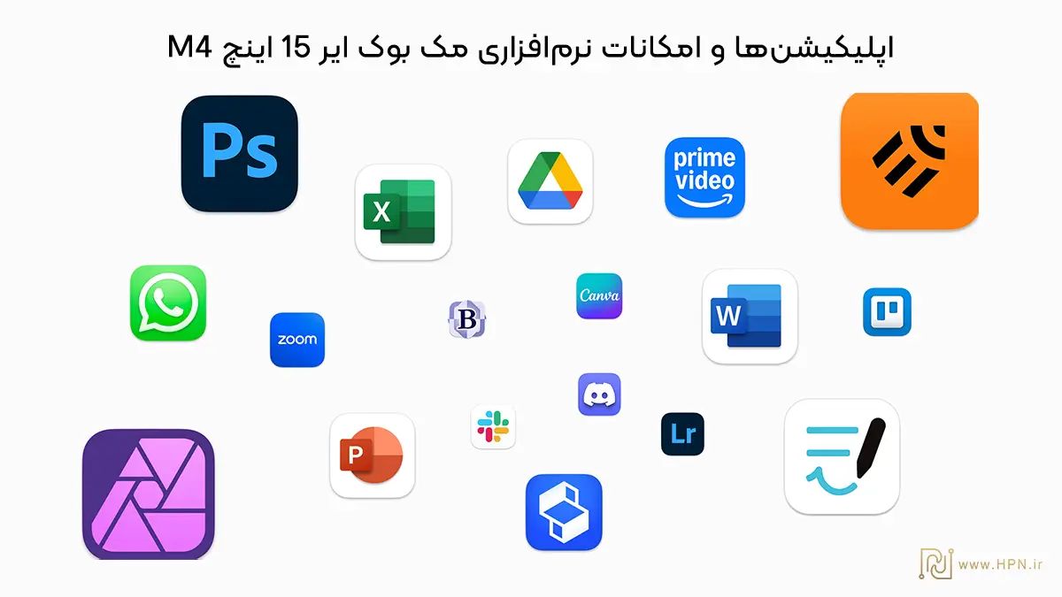 اپلیکیشن‌ها و امکانات نرم‌افزاری مک بوک ایر 15 اینچ M4