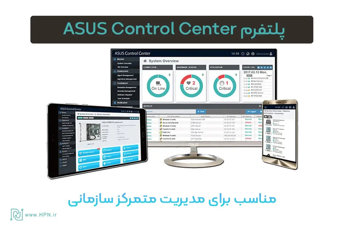 همراه پلتفرم ASUS Control Center برای مدیریت متمرکز سازمانی