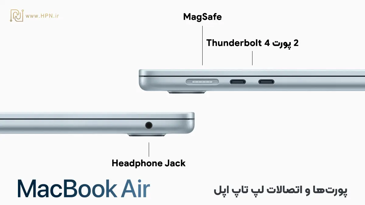 پورت‌ها و اتصالات لپ تاپ اپل MacBook Air M4 15