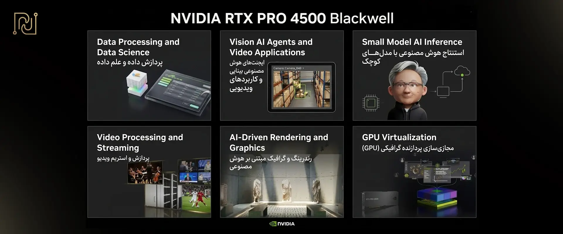 مزایای کارت گرافیک NVIDIA RTX PRO 4500 Blackwell Server برای کسب و کار ها